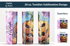 Pumpkin Add Your Name Tumbler Wrap for sublimation