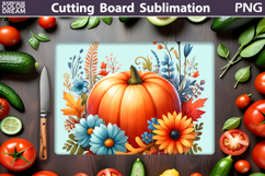 Pumpkin Cutting Board | Fall Kitchen Cutting Board Product Image 1