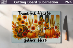 Pumpkin Turkey Cutting Board | Thanksgiving Sublimation Product Image 3