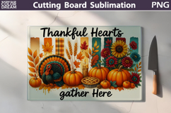 Pumpkin Turkey Cutting Board | Thanksgiving Sublimation Product Image 5