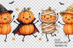 Halloween Pumpkin Character PNG, Halloween Sublimation PNG Product Image 3