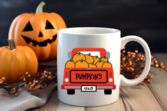 Pumpkin Delivery Truck SVG and sublimation Product Image 3