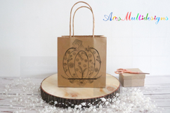 Floral outline pumpkin svg Product Image 4