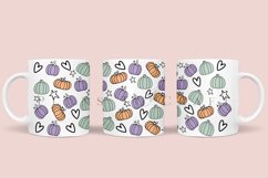 Pumpkin Doodle Autumn coffee mug sublimation wrap glass mug wrap svg presized for 11oz and 15oz glass mug are sublimation files