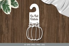 Autumn Pumpkin Door Tag - Do Not Disturb SVG File Product Image 1