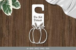 Pumpkin Door Tag - Do Not Disturb SVG File Product Image 1