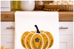 Floral Pumpkin Embroidery Design Fall Flowers Autumn Decor Product Image 5