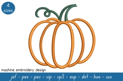 Pumpkin Embroidery Design - Autumn Embroidery Pattern Product Image 1