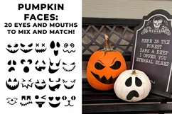 pumpkin face svg design set