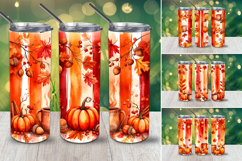 Fall Pumpkin Tumbler PNG 1 Product Image 1