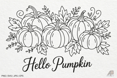 Pumpkin Fall Autumn SVG PNG Sublimation Product Image 1