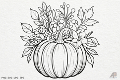 Pumpkin Fall Autumn SVG PNG Sublimation Product Image 1
