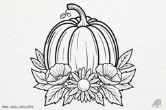 Pumpkin Fall Autumn SVG PNG Sublimation Product Image 1