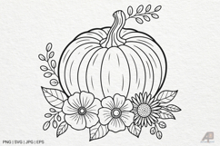 Pumpkin Fall Autumn SVG PNG Sublimation Product Image 1