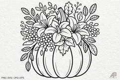 Pumpkin Fall Autumn SVG PNG Sublimation Product Image 1