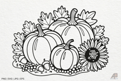 Pumpkin Fall Autumn SVG PNG Sublimation Product Image 1