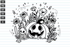 Halloween Svg, Pumpkin Flower Book Svg, Pumpkin flower Svg. Product Image 7