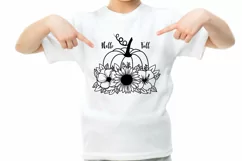 Fall Pumpkin With Flowers Svg, Pumpkin Floral Svg Files. Product Image 6