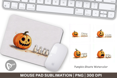 Halloween Pumpkin Ghosts Mouse Pad Product Image 1