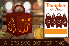 Pumpkin gift box/Paper crafts/ SVG Product Image 1