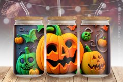 3D halloween glass can wrap, 3D glass tumbler png Product Image 1