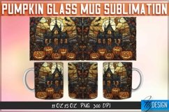 Pumpkin Glass Mug Sublimation | 11Oz 15Oz Halloween Mug Product Image 1