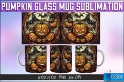 Pumpkin Glass Mug Sublimation | 11Oz 15Oz Halloween Mug Product Image 1