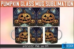 Pumpkin Glass Mug Sublimation | 11Oz 15Oz Halloween Mug Product Image 1