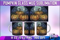 Pumpkin Glass Mug Sublimation | 11 oz 15 oz Mug | PNG File Product Image 1