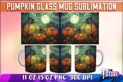 Pumpkin Glass Mug Sublimation | 11 oz 15 oz Mug | PNG File Product Image 1