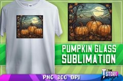 Pumpkin Glass Sublimation | T-Shirt PNG Design | PNG File Product Image 1