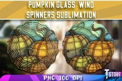 Pumpkin Glass Wind Spinners Sublimation | PNG Design Product Image 1