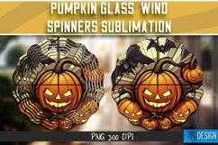 Pumpkin Glass Wind Spinner Sublimation| Halloween Pumpkin Product Image 1