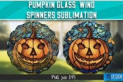 Pumpkin Glass Wind Spinner Sublimation| Halloween Pumpkin Product Image 1