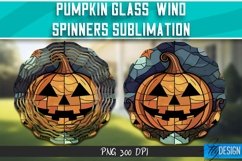 Pumpkin Glass Wind Spinner Sublimation| Halloween Pumpkin Product Image 1