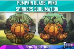 Pumpkin Glass Wind Spinners Sublimation|Fall Sublimation v.1 Product Image 5