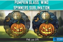 Pumpkin Glass Wind Spinner Sublimation| Halloween Pumpkin Product Image 1