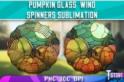 Pumpkin Glass Wind Spinners Sublimation | PNG Design Product Image 1