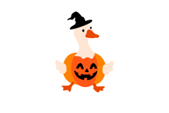 Goose Wearing Pumpkin Costume Laser Cut SVG Product Image 2