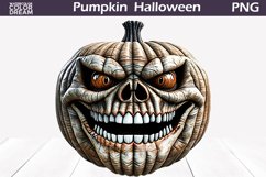 Pumpkin Faces Sublimation | 3D Pumpkin Halloween Product Image 1