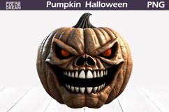 Pumpkin Faces PNG | 3D Pumpkin Halloween Product Image 1
