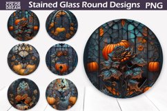 Stained Glass Round PNG | Round Coaster Bundle Product Image 14