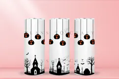 pumpkin halloween skinny tumbler sublimation wrap with high resolution and transparant background are for 20oz and 30oz skinny tumbler