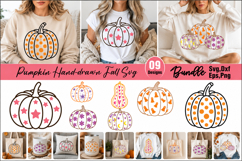 Pumpkin Hand drawn Fall Svg Bundle Product Image 1