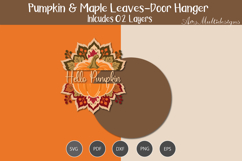Pumpkin &amp; Maple Leaves Welcome Sign Product Image 3