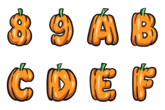 Pumpkin Harvest Lettering ABC Text Font Type Thanksgiving Product Image 3