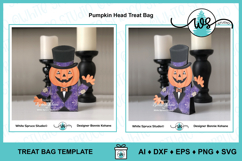 Pumpkin Head Halloween Treat Bag 3D SVG Product Image 8