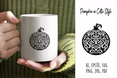 pumpkin, folk design, silhouette, laser cut, paper cut, tattoo, celtic style, logo, mug, mug holder, dollar tree, tumbler, keychain, t-shirt, round sign, cards, invitations, pillows, can glass, stamps, stencil, Halloween, clip art, thanksgiving, autumn, 
