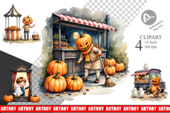 Pumpkin Market Adventure Clipart Product Image 1