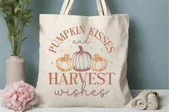 Pumpkin Kisses And SVG, Fall SVG Design, Autumn SVG Product Image 3